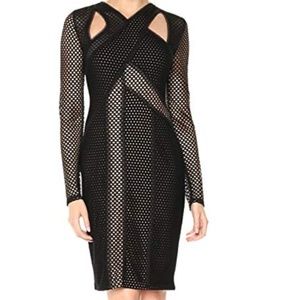 BCBG Max Azria Women Jaylynn Mesh Patchwork Dress